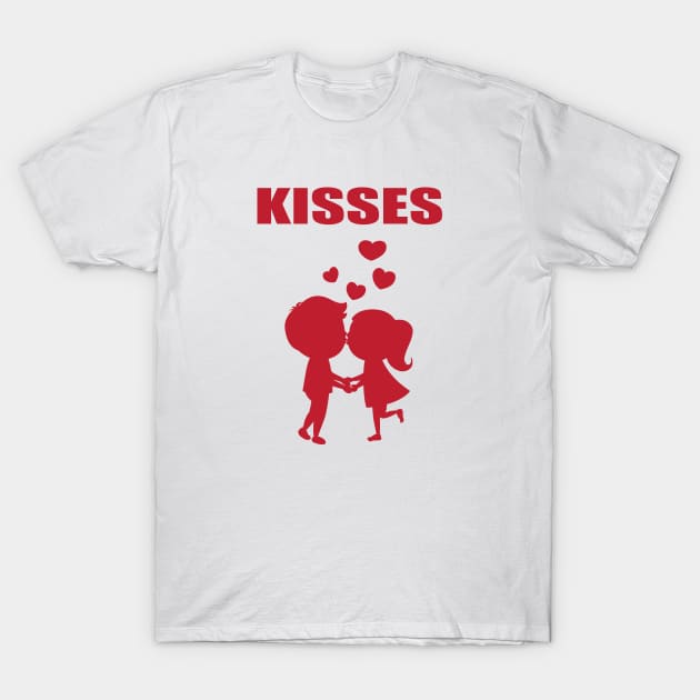 Kisses T-Shirt by JevLavigne